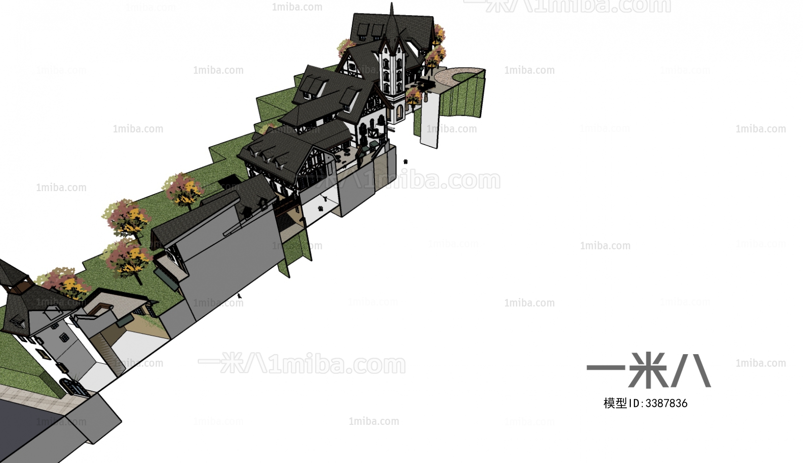 Modern Architectural Bird's-eye View Planning