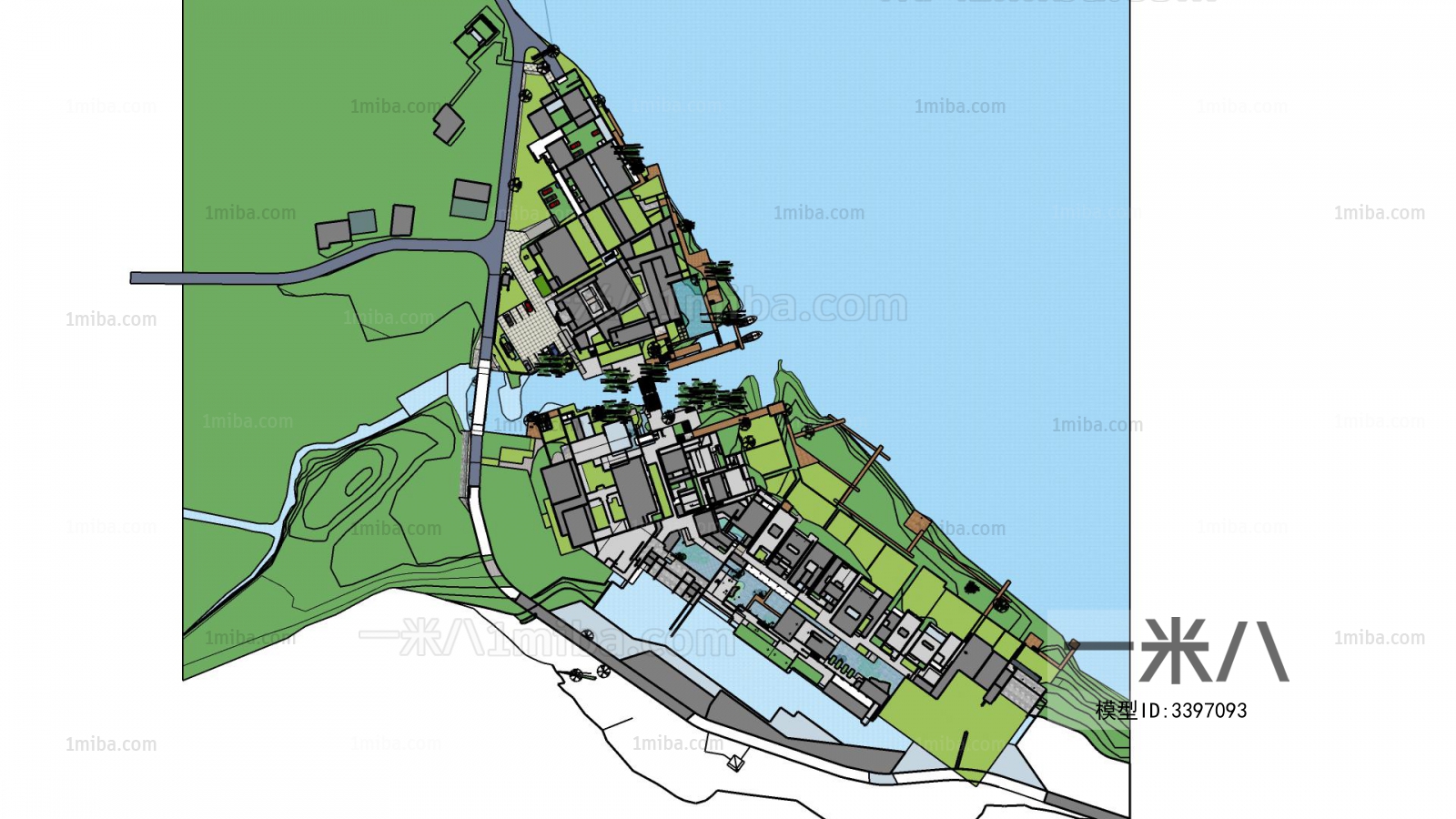 Modern Architectural Bird's-eye View Planning