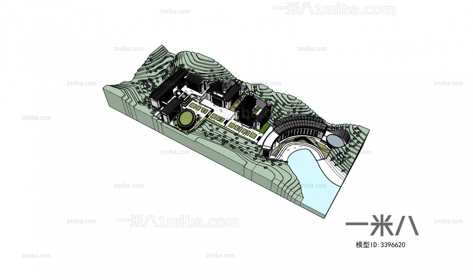 Modern Architectural Bird's-eye View Planning