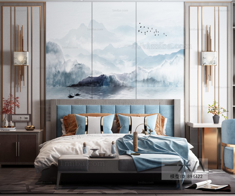 New Chinese Style Bedroom