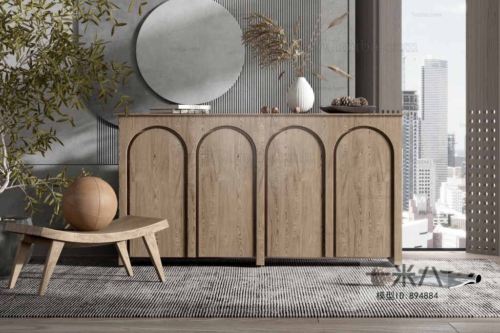 Wabi-sabi Style Side Cabinet/Entrance Cabinet