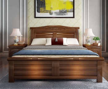 Chinese Style Double Bed-ID:273498835