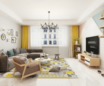 Nordic Style A Living Room-ID:357598827