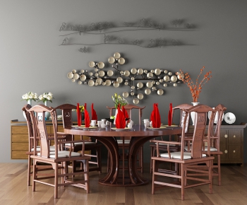 New Chinese Style Dining Table And Chairs-ID:895352679