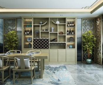 New Chinese Style Dining Room-ID:252888494