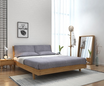 Nordic Style Double Bed-ID:467598299