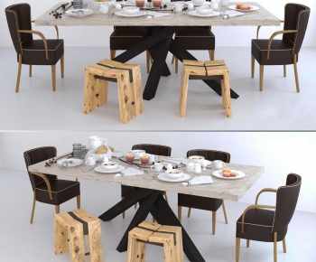 Modern Dining Table And Chairs-ID:457215693