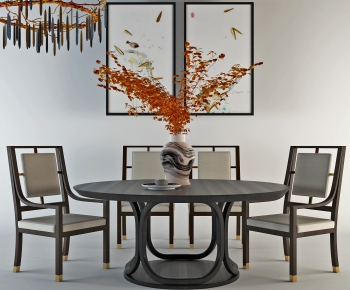 New Chinese Style Dining Table And Chairs-ID:410027658