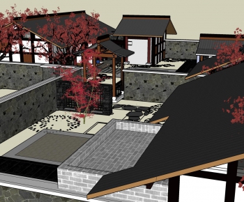 New Chinese Style Courtyard/landscape-ID:712950131