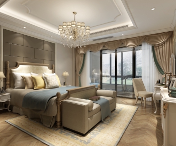 Simple European Style Bedroom-ID:458539457