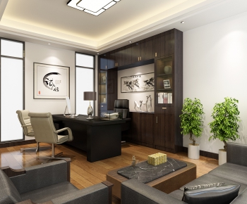 New Chinese Style Manager's Office-ID:873606154