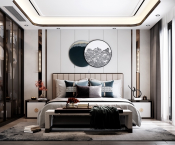 New Chinese Style Bedroom-ID:828339689