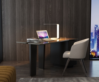 Modern Computer Desk And Chair-ID:295305917