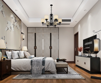 New Chinese Style Bedroom-ID:330226681