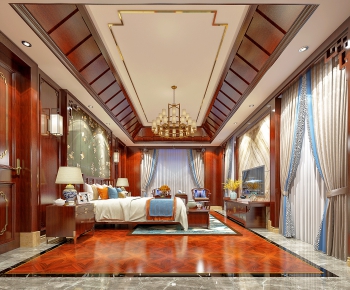 New Chinese Style Bedroom-ID:834918988