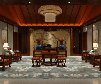 Chinese Style A Living Room-ID:905658712
