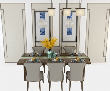 Modern Dining Table And Chairs-ID:997848345