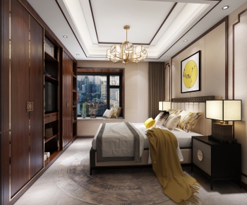 New Chinese Style Bedroom-ID:301970881