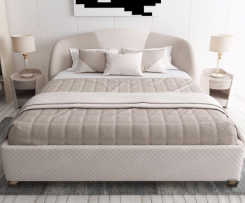 Modern Double Bed-ID:401369812