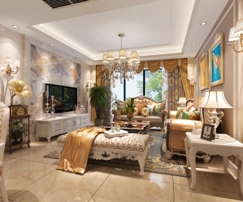 European Style A Living Room-ID:706232868