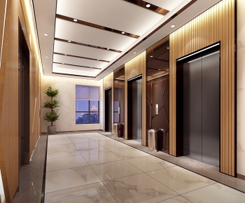 Modern Office Elevator Hall-ID:153061465