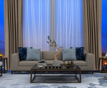New Chinese Style Sofa Combination-ID:327886955