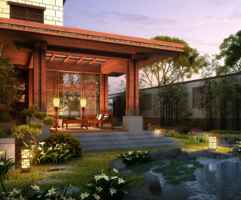 New Chinese Style Courtyard/landscape-ID:932146217