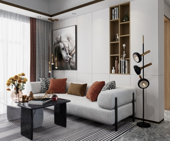 Modern A Living Room-ID:424396413