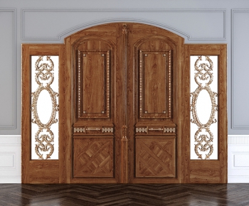 European Style Solid Wood Door-ID:575005271