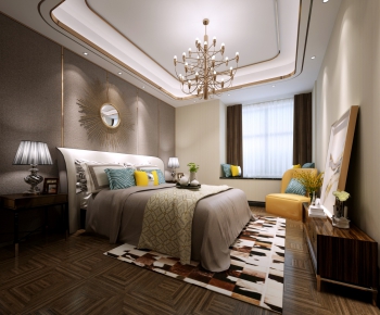 Simple European Style Bedroom-ID:455874829