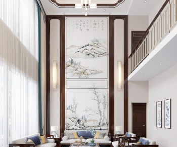 New Chinese Style A Living Room-ID:316683582