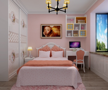 Modern Mediterranean Style Simple European Style Girl's Room Daughter's Room-ID:333118699