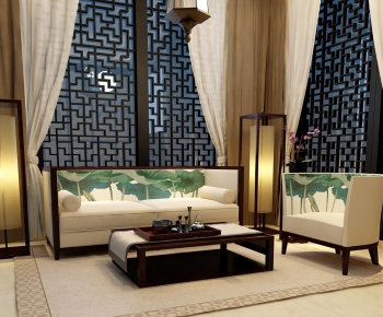 New Chinese Style A Sofa For Two-ID:484338294