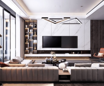 Modern A Living Room-ID:616433812
