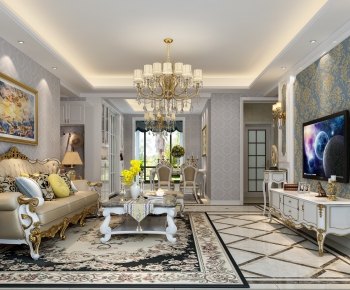 European Style A Living Room-ID:377271934