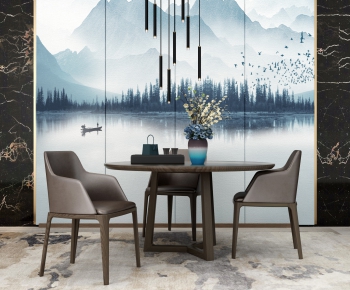 New Chinese Style Dining Table And Chairs-ID:462529881