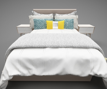 Modern Double Bed-ID:252236132