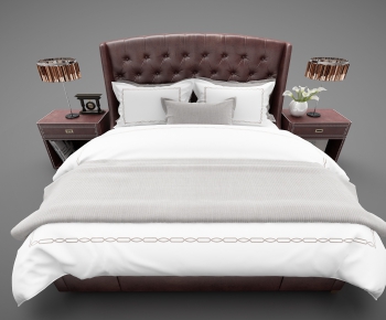 Modern Double Bed-ID:852355525