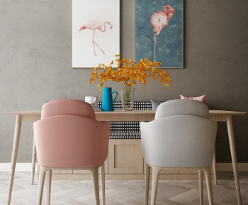 Nordic Style Dining Table And Chairs-ID:590821638