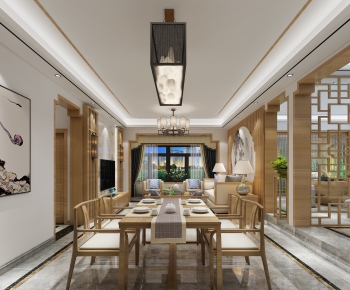 New Chinese Style Dining Room-ID:346692758