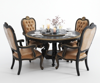 European Style Dining Table And Chairs-ID:390985933