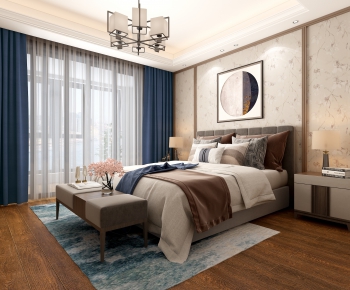 New Chinese Style Bedroom-ID:922855146