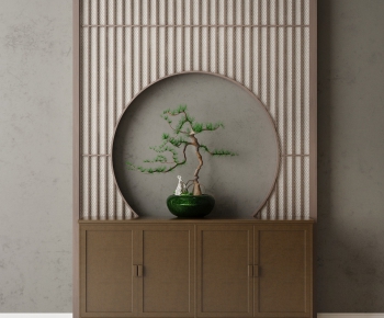 New Chinese Style Side Cabinet/Entrance Cabinet-ID:861491775