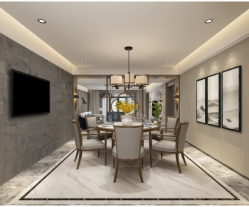New Chinese Style Dining Room-ID:349851577