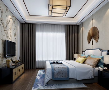 New Chinese Style Bedroom-ID:983275348