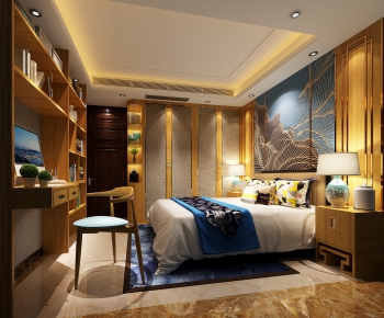 New Chinese Style Bedroom-ID:407257267