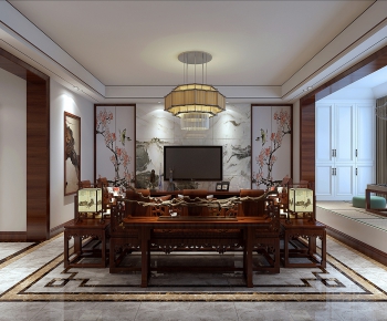 Chinese Style A Living Room-ID:463684592