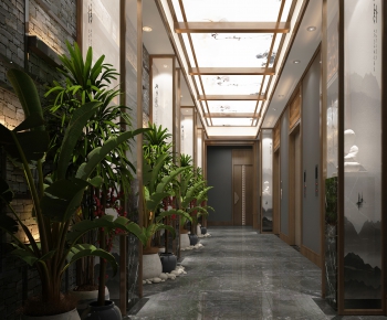 New Chinese Style Elevator Hall-ID:936967382
