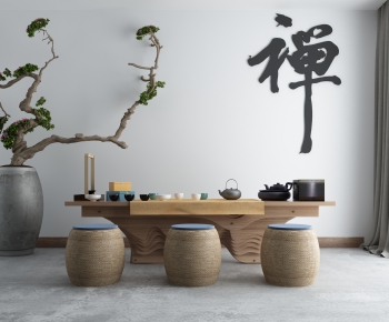 Japanese Style Tea Tables And Chairs-ID:965248743