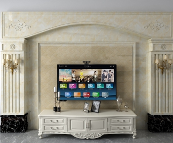Simple European Style TV Cabinet-ID:103027922